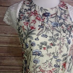 Floral Cap Sleeve Blouse